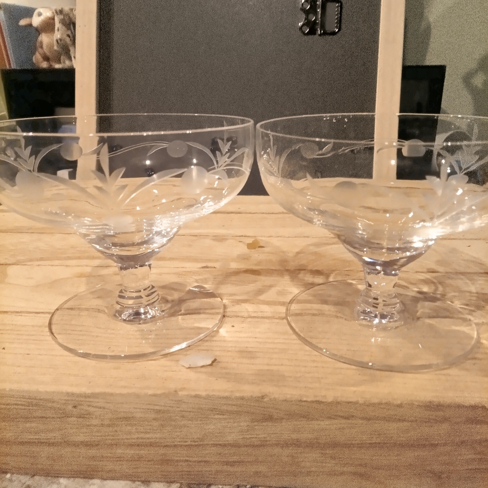 Vintage Margarita/Wine Glasses